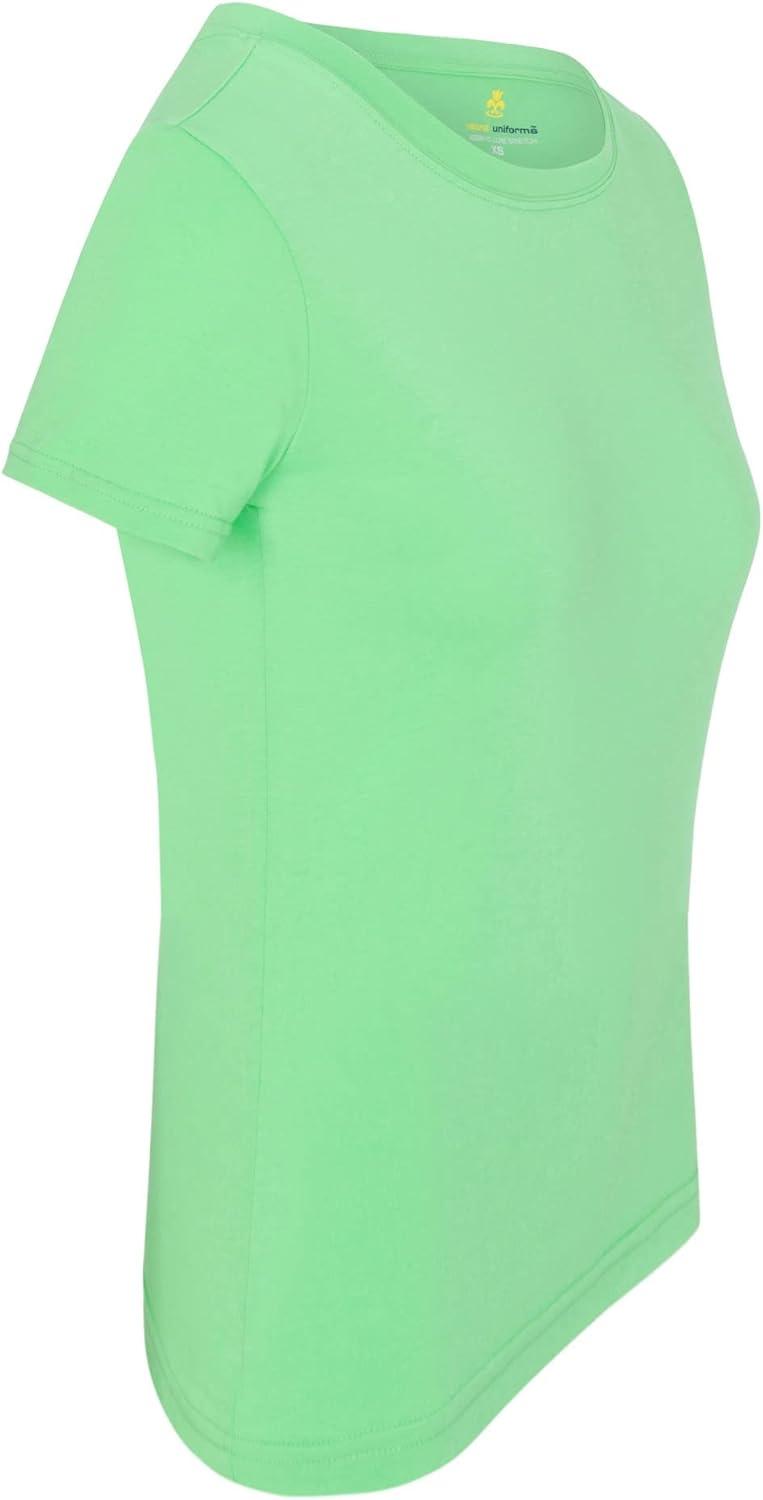 imageNatural Uniforms Womens Short Sleeve Underscrub TShirt Cotton Blend Scrub Base Layer for Nurses amp Medical ProfessionalsLight Green