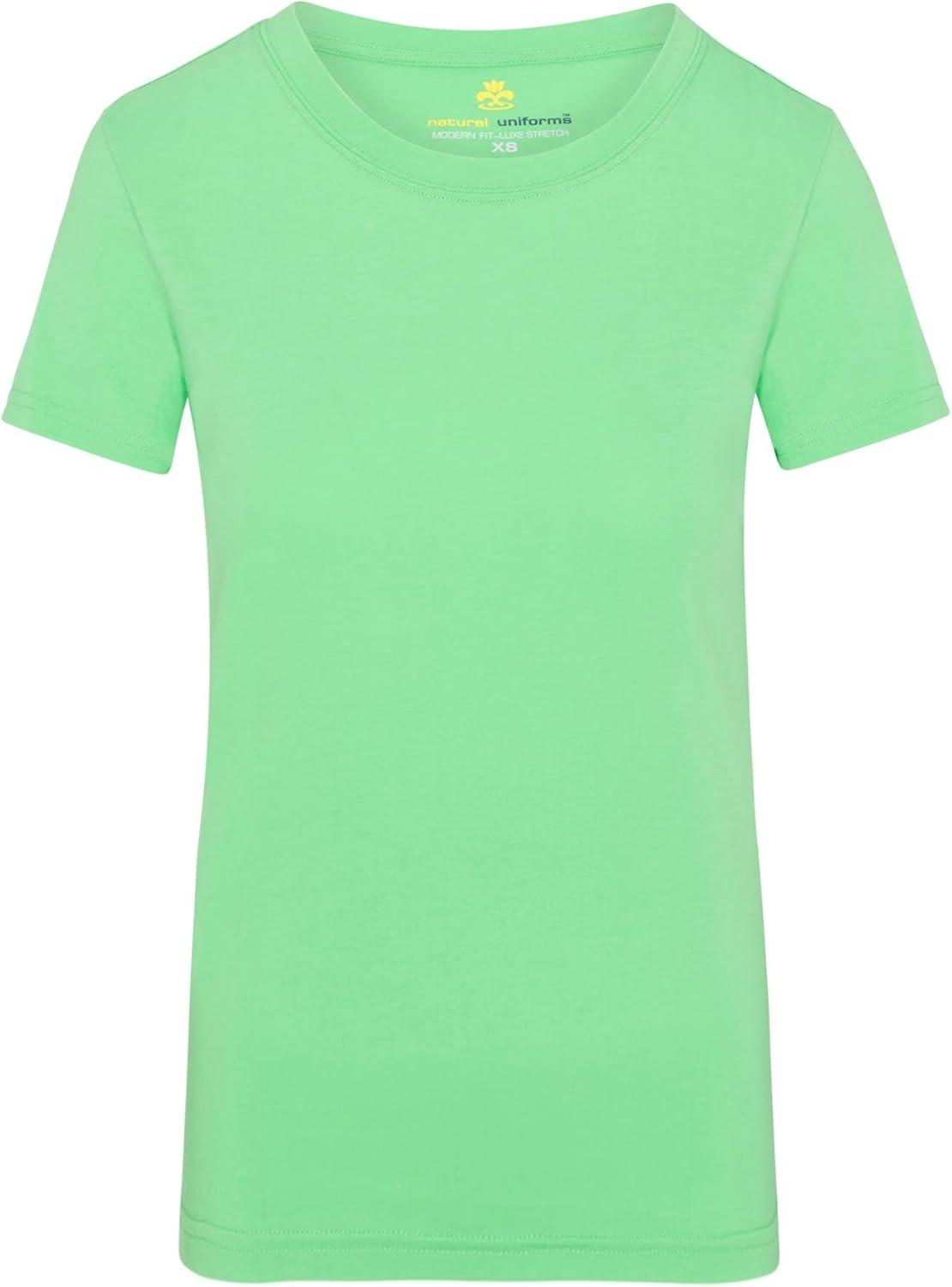 imageNatural Uniforms Womens Short Sleeve Underscrub TShirt Cotton Blend Scrub Base Layer for Nurses amp Medical ProfessionalsLight Green