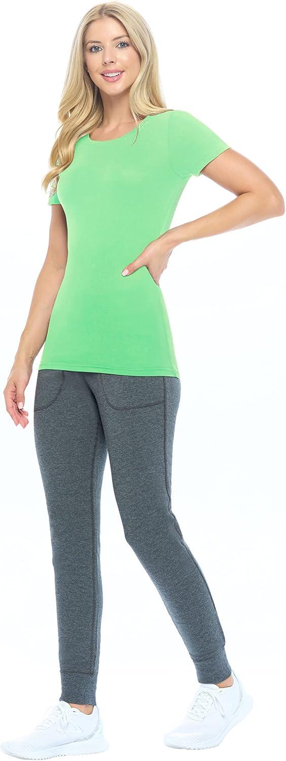 imageNatural Uniforms Womens Short Sleeve Underscrub TShirt Cotton Blend Scrub Base Layer for Nurses amp Medical ProfessionalsLight Green