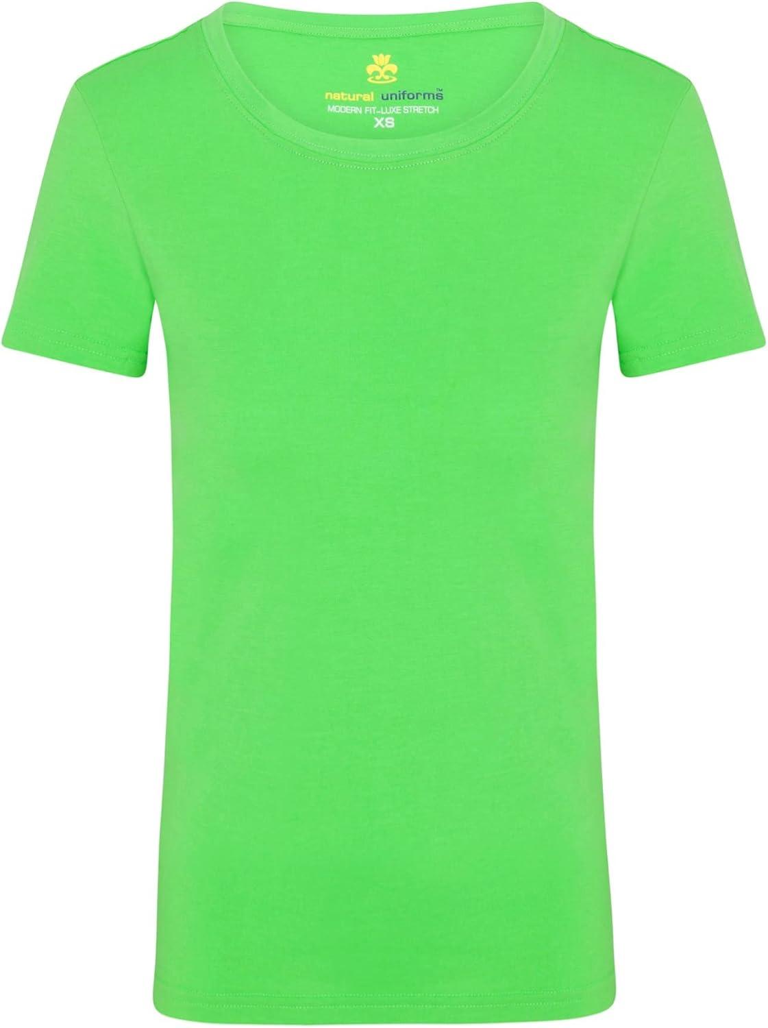 imageNatural Uniforms Womens Short Sleeve Underscrub TShirt Cotton Blend Scrub Base Layer for Nurses amp Medical ProfessionalsLime Green