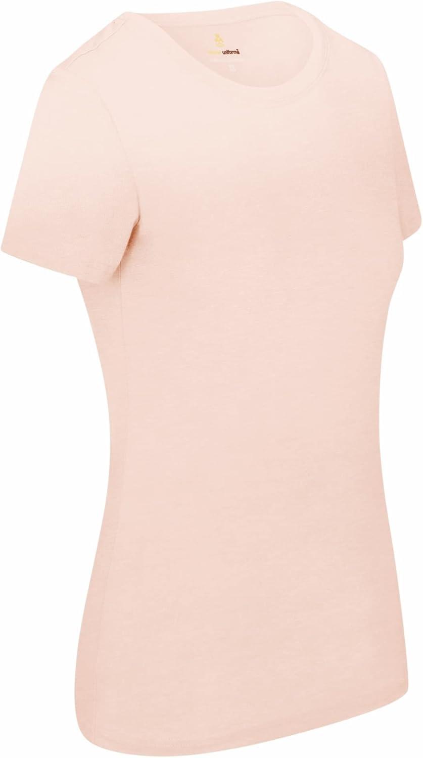 imageNatural Uniforms Womens Short Sleeve Underscrub TShirt Cotton Blend Scrub Base Layer for Nurses amp Medical ProfessionalsNude
