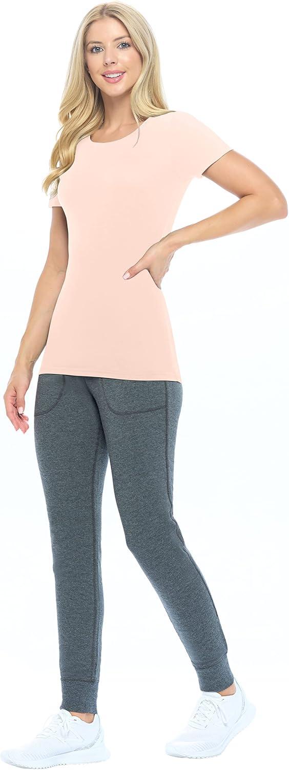 imageNatural Uniforms Womens Short Sleeve Underscrub TShirt Cotton Blend Scrub Base Layer for Nurses amp Medical ProfessionalsNude