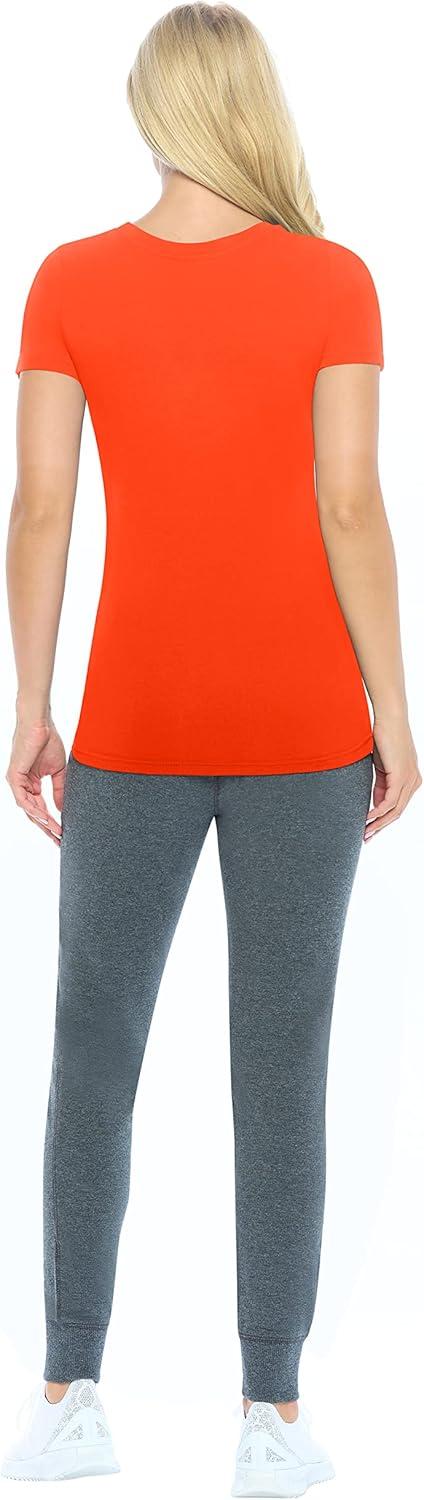 imageNatural Uniforms Womens Short Sleeve Underscrub TShirt Cotton Blend Scrub Base Layer for Nurses amp Medical ProfessionalsOrange