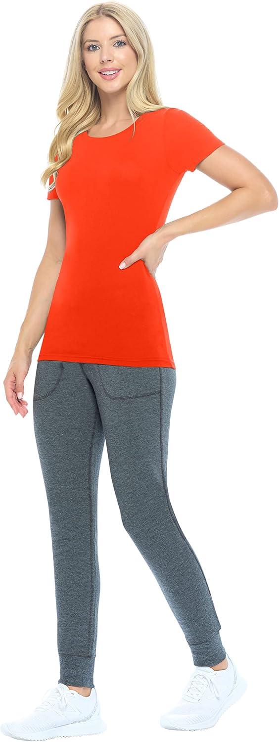 imageNatural Uniforms Womens Short Sleeve Underscrub TShirt Cotton Blend Scrub Base Layer for Nurses amp Medical ProfessionalsOrange