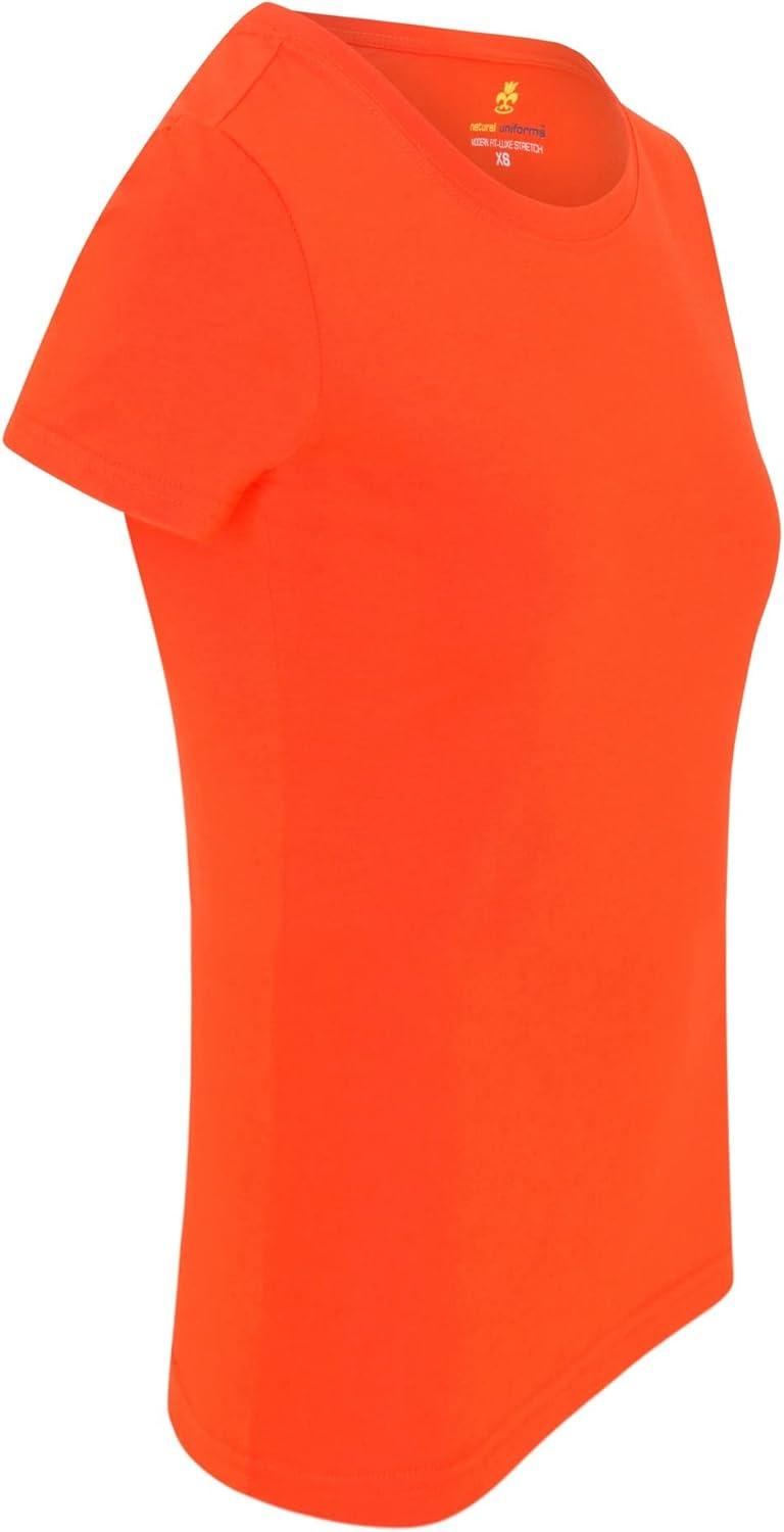 imageNatural Uniforms Womens Short Sleeve Underscrub TShirt Cotton Blend Scrub Base Layer for Nurses amp Medical ProfessionalsOrange