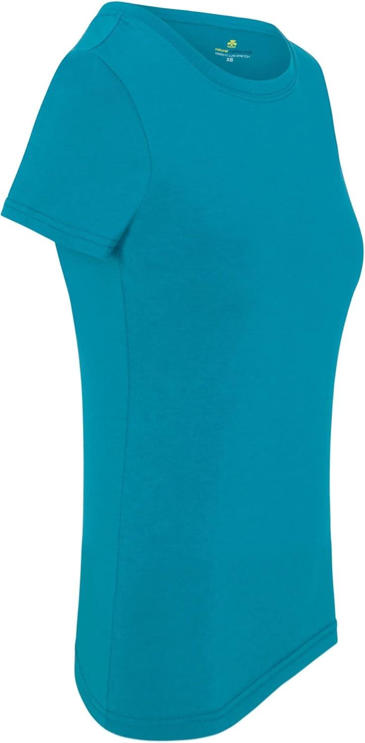 imageNatural Uniforms Womens Short Sleeve Underscrub TShirt Cotton Blend Scrub Base Layer for Nurses amp Medical ProfessionalsTeal
