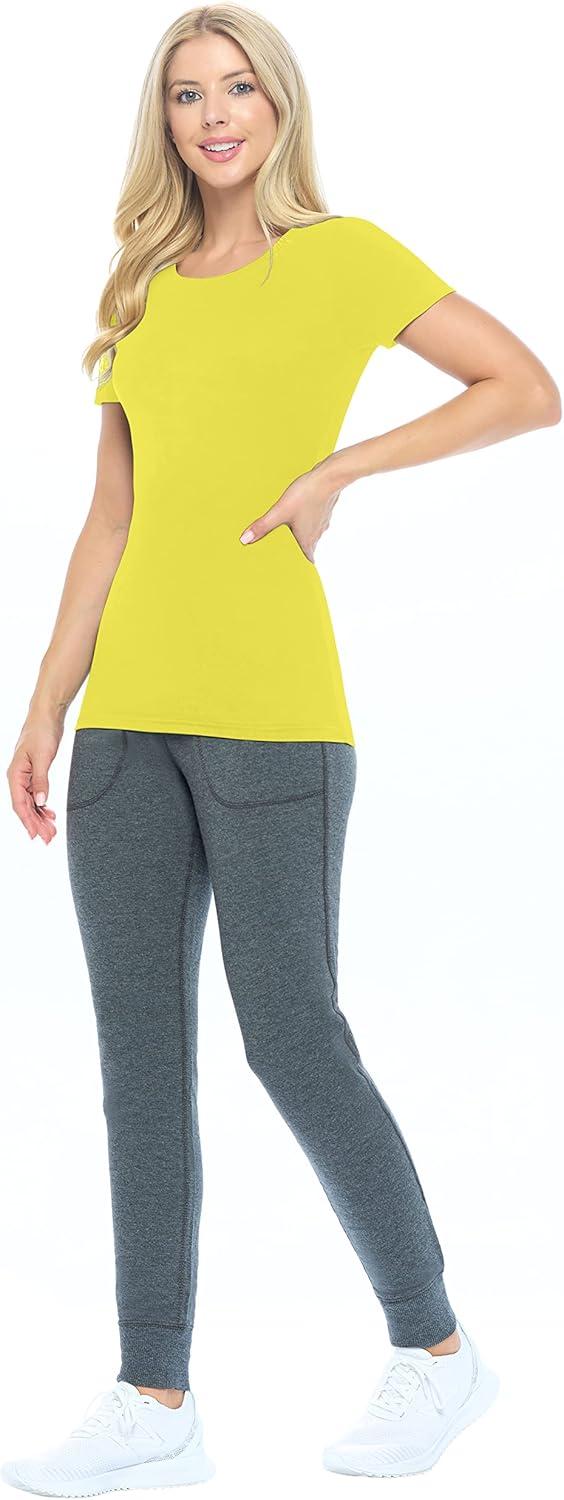 imageNatural Uniforms Womens Short Sleeve Underscrub TShirt Cotton Blend Scrub Base Layer for Nurses amp Medical ProfessionalsYellow