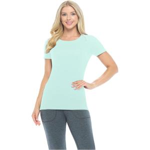 Natural Uniforms Women’s Short Sleeve Underscrub T-Shirt – Cotton Blend Scrub Base Layer for Nurses & Medical Professionals(Aqua)