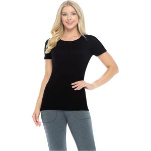 Natural Uniforms Women’s Short Sleeve Underscrub T-Shirt – Cotton Blend Scrub Base Layer for Nurses & Medical Professionals(Black)