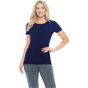 Natural Uniforms Women’s Short Sleeve Underscrub T-Shirt – Cotton Blend Scrub Base Layer for Nurses & Medical Professionals(True Navy Blue)
