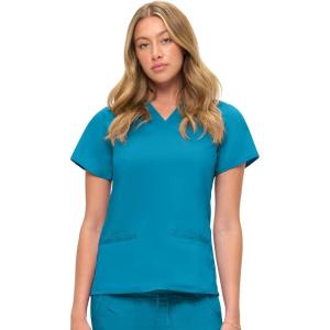 Soft Premium V-Neck Professional Workwear Women Top Junior Fit 8117(Teal)