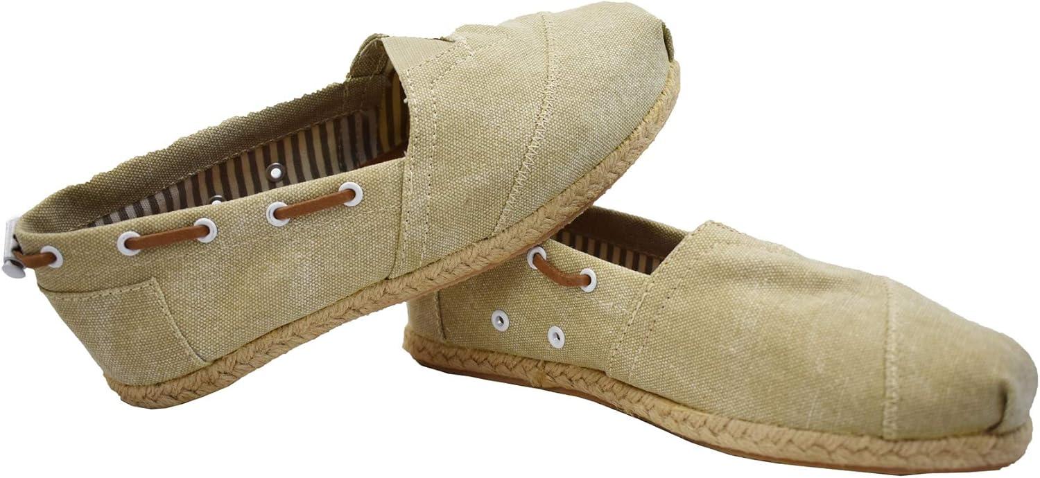 imageFarasion Womens Canvas SlipOn Shoes with Padded InsoleBeige
