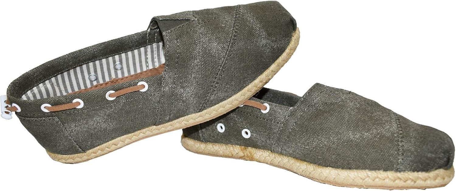 imageFarasion Womens Canvas SlipOn Shoes with Padded InsoleKhaki
