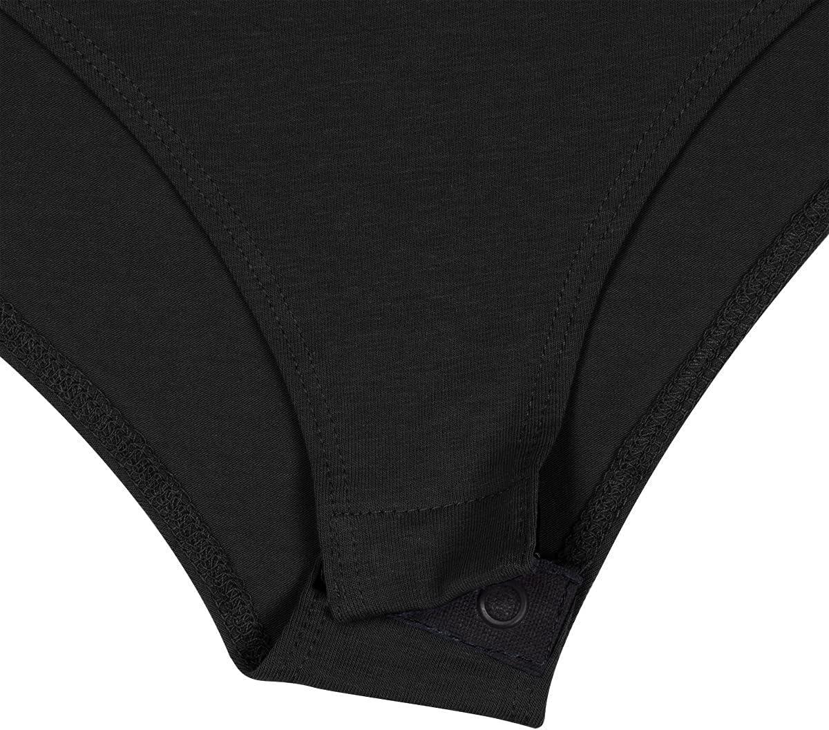 imageNatural Uniforms Long Sleeve Scoop Neck Body SuitBreathable Cotton StretchBlack