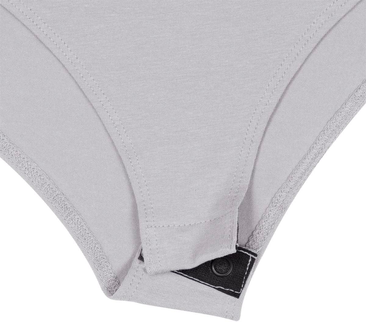 imageNatural Uniforms Long Sleeve Scoop Neck Body SuitBreathable Cotton StretchGrey