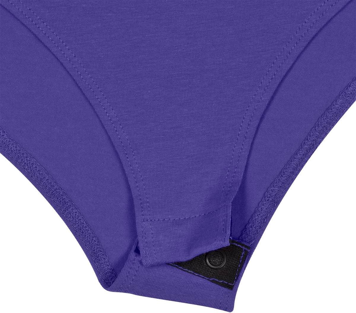 imageNatural Uniforms Long Sleeve Scoop Neck Body SuitBreathable Cotton StretchPurple