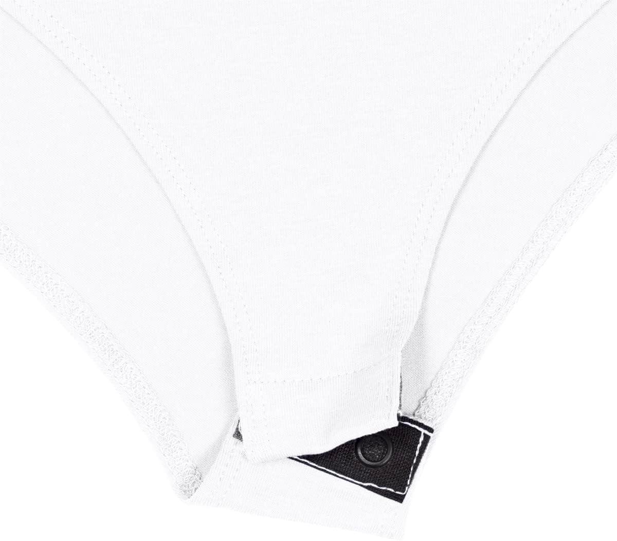 imageNatural Uniforms Long Sleeve Scoop Neck Body SuitBreathable Cotton StretchWhite