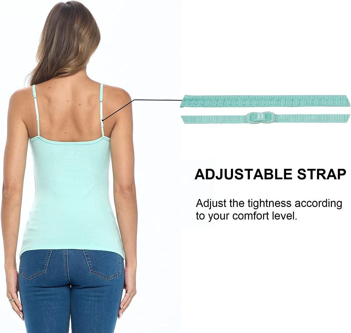 imageNatural Uniforms Womens Camisole Tank TopBreathable Cotton Stretch Multi Pack of 3Aqua