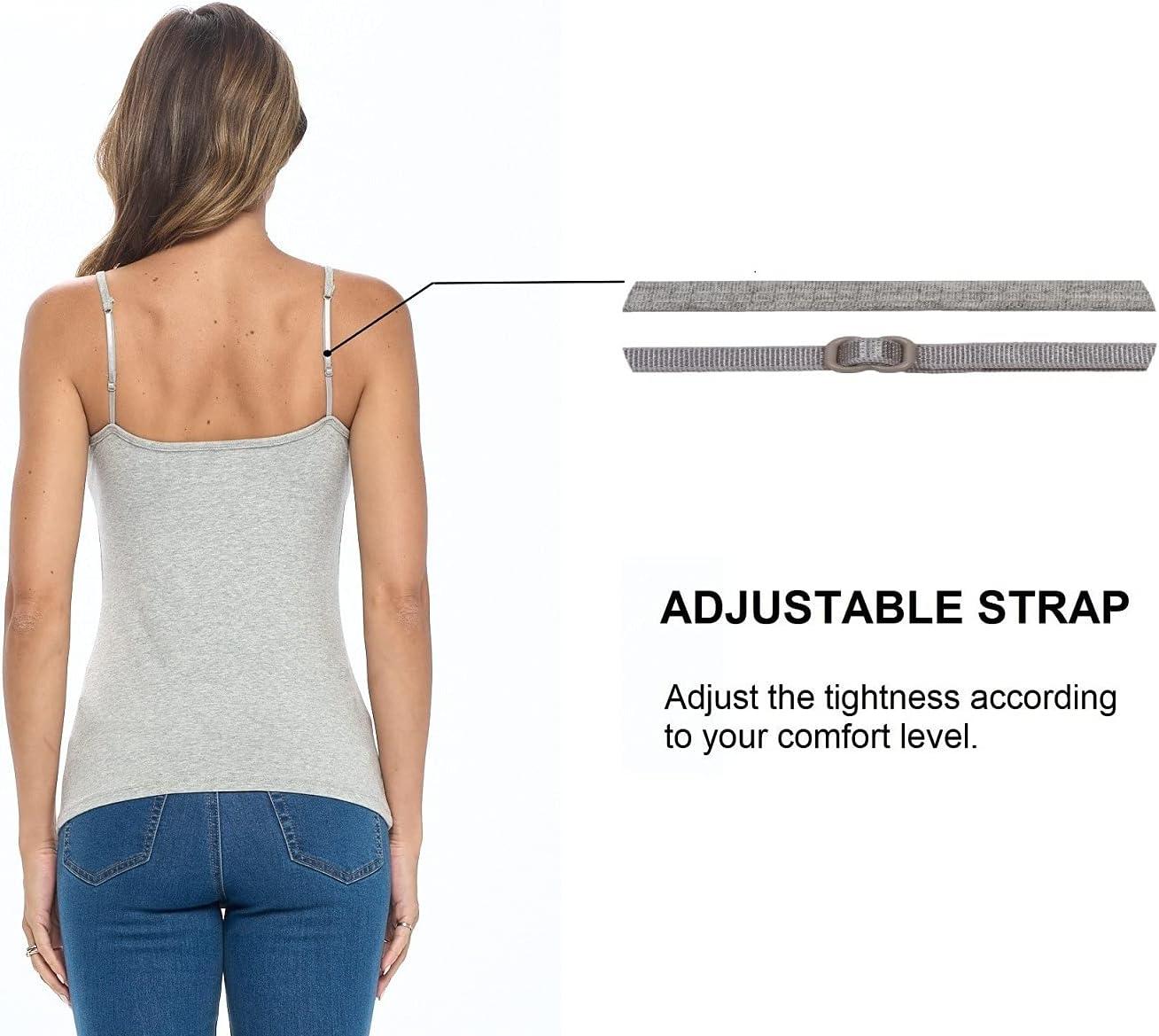 imageNatural Uniforms Womens Camisole Tank TopBreathable Cotton Stretch Multi Pack of 3Heather Charcoal