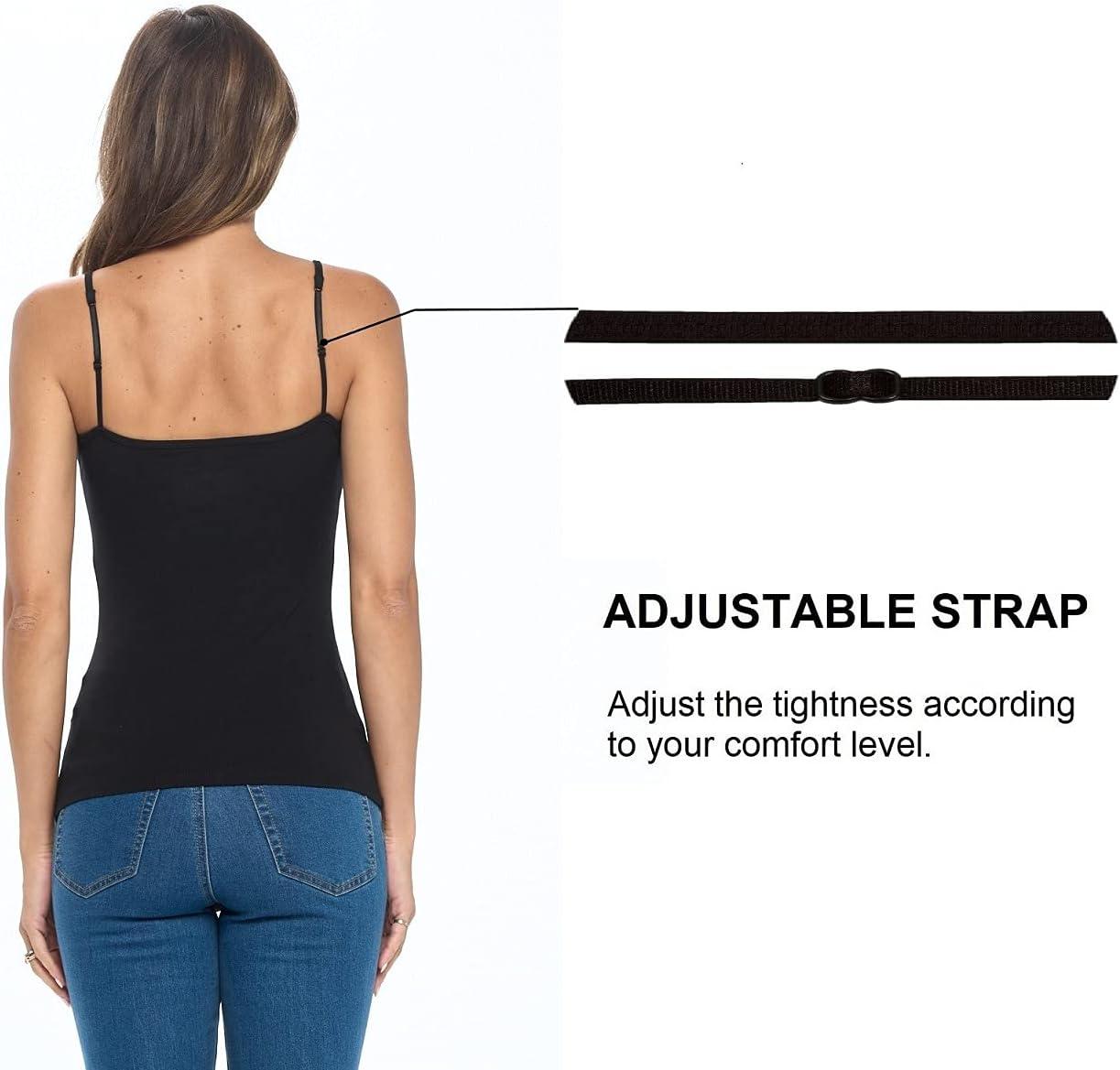 imageNatural Uniforms Womens Camisole Tank TopBreathable Cotton Stretch Multi Pack of 3WhiteBlackWhite