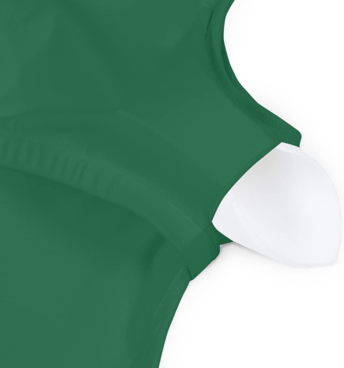 imageNatural Uniforms Womens Longline Wirefree Padded Medium Support Sports BraTrue Hunter Green