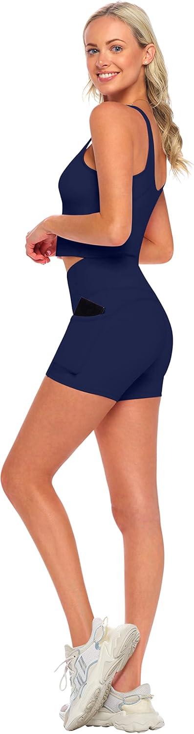 imageNatural Uniforms Womens Longline Wirefree Padded Medium Support Sports BraTrue Navy Blue