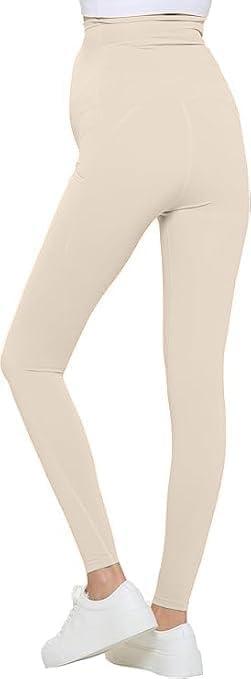 imageNatural Uniforms Womens Maternity High Waist Bottom Lifting Nylon Yoga LeggingsBone