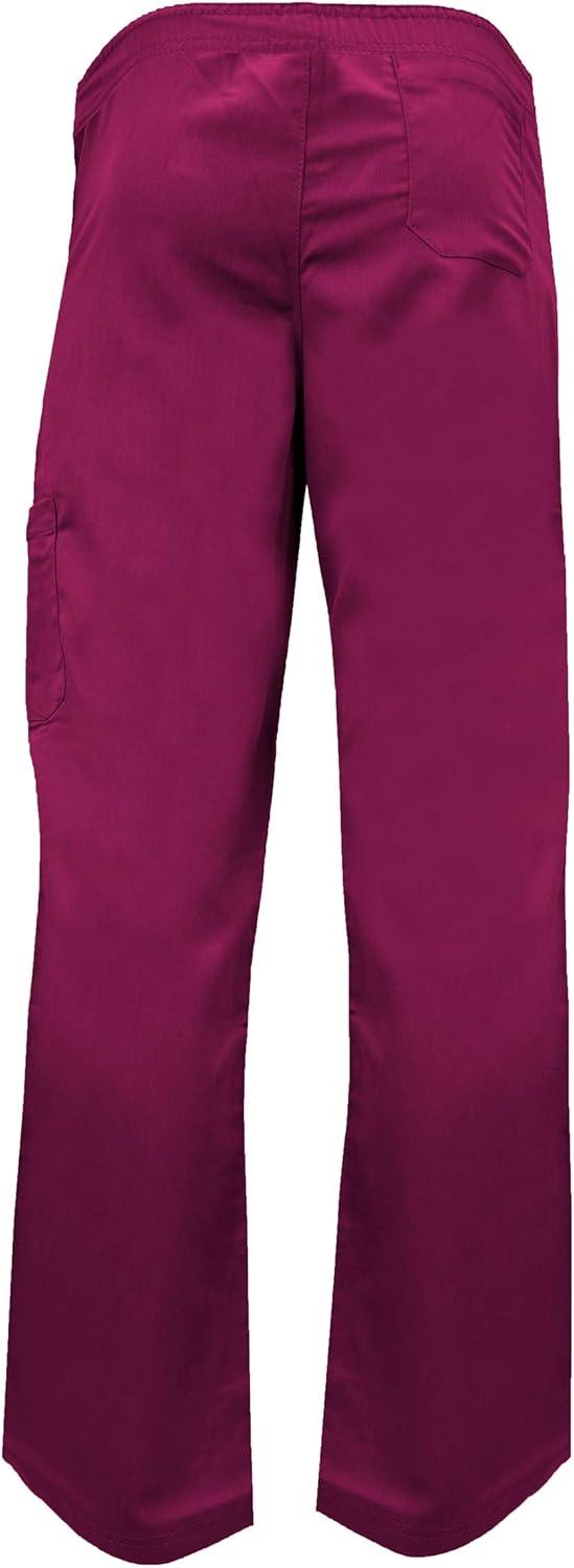 imageSoft Premium Professional Work Pants BootCut Cargo Pocket for Women 9118Burgundy