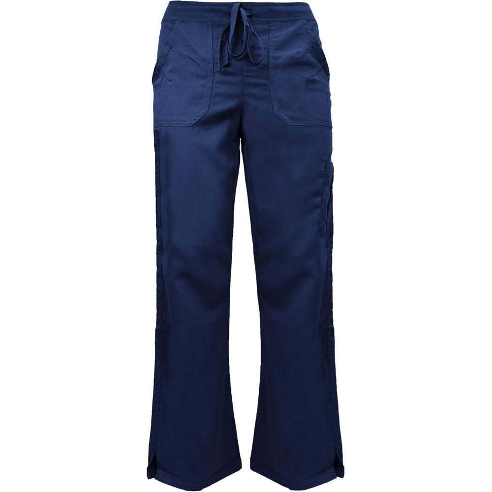 imageSoft Premium Professional Work Pants BootCut Cargo Pocket for Women 9118True Navy Blue