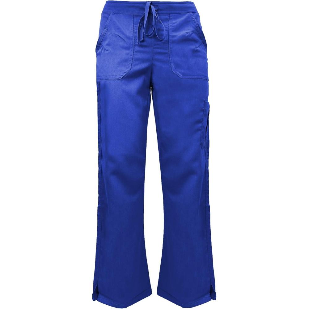 imageSoft Premium Professional Work Pants BootCut Cargo Pocket for Women 9118True Royal Blue