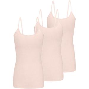 Natural Uniforms Women’s Camisole Tank Top-Breathable Cotton Stretch Multi Pack of 3(Nude)