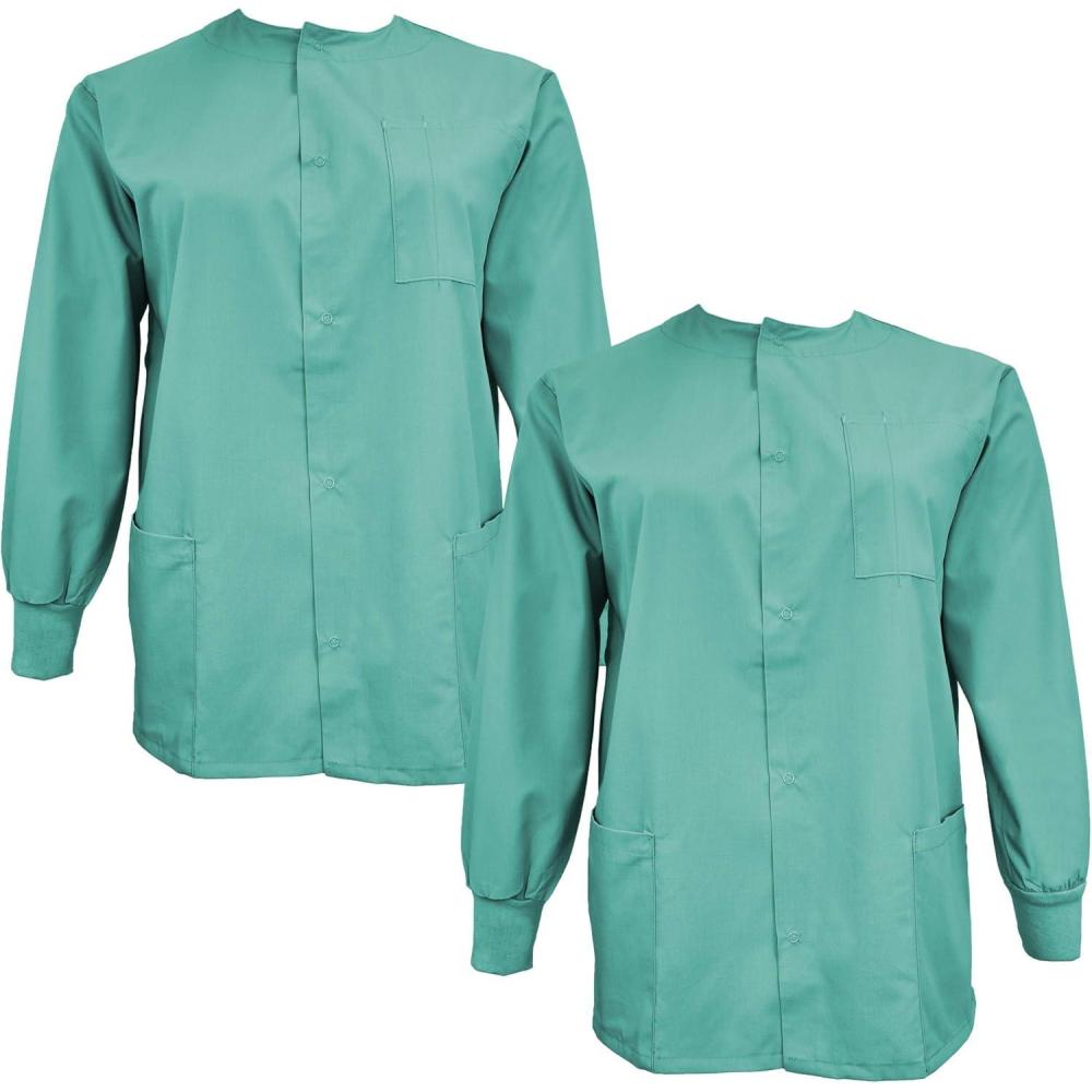 imageWomens Scrub Set Medical Scrub Top and Pant 2Pack Surgical Green Large