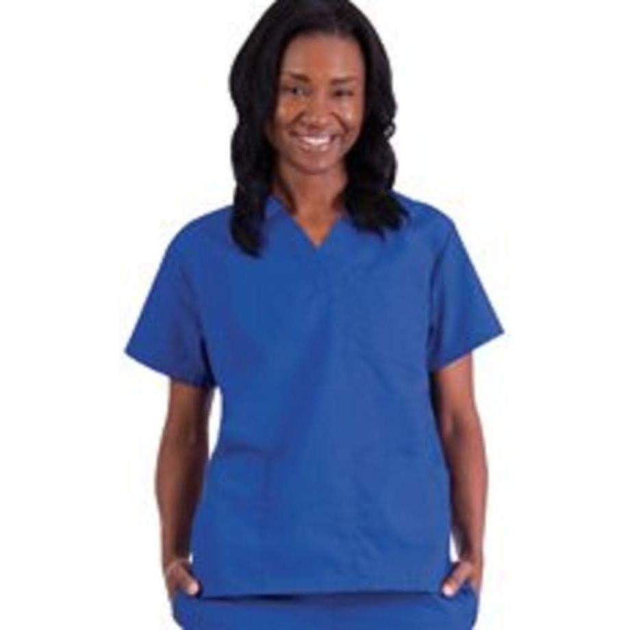 imageNatural Uniforms Standard Unisex 3 Pocket Scrub Top Small Ceil Blue