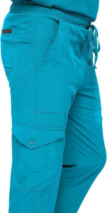 imageNatural Uniforms Mens Stretch MultiPocket Cargo Scrub SetTeal