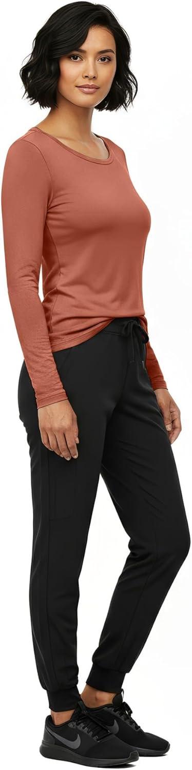 imageNatural Uniforms Womens Long Sleeve Underscrub TShirt Cotton Blend Scrub Base Layer for Nurses amp Medical ProfessionalsCopper