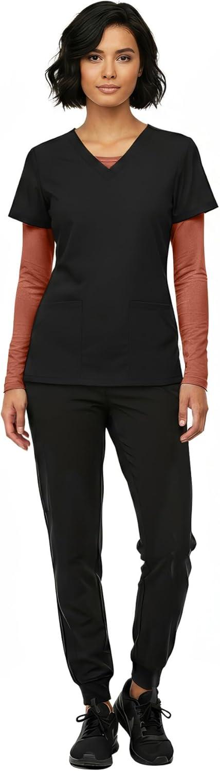 imageNatural Uniforms Womens Long Sleeve Underscrub TShirt Cotton Blend Scrub Base Layer for Nurses amp Medical ProfessionalsCopper