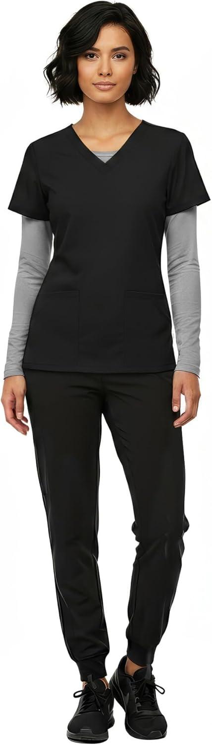 imageNatural Uniforms Womens Long Sleeve Underscrub TShirt Cotton Blend Scrub Base Layer for Nurses amp Medical ProfessionalsGrey