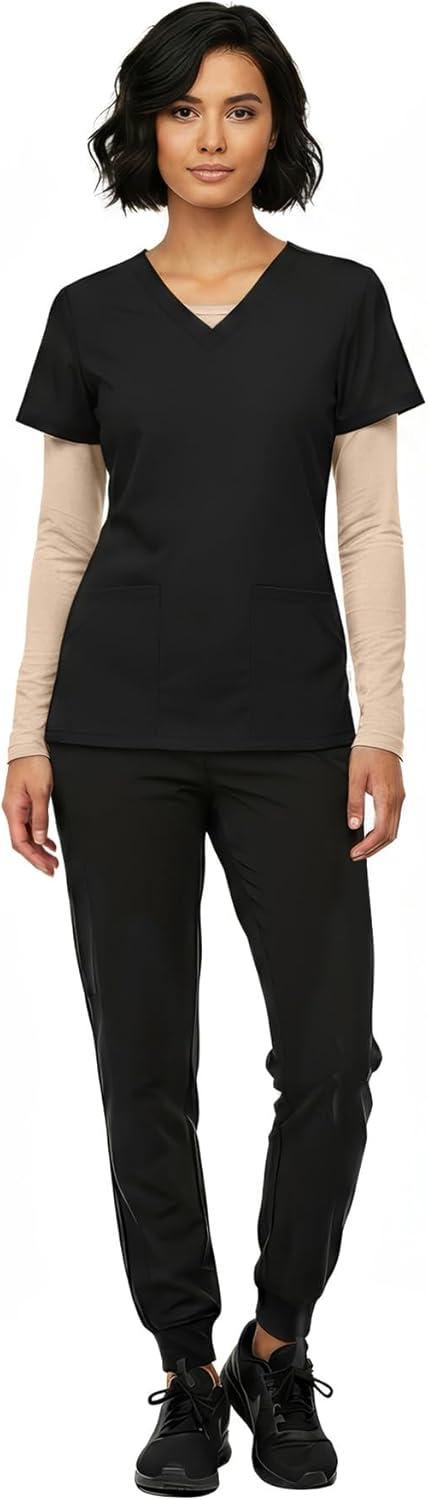 imageNatural Uniforms Womens Long Sleeve Underscrub TShirt Cotton Blend Scrub Base Layer for Nurses amp Medical ProfessionalsSun Kiss