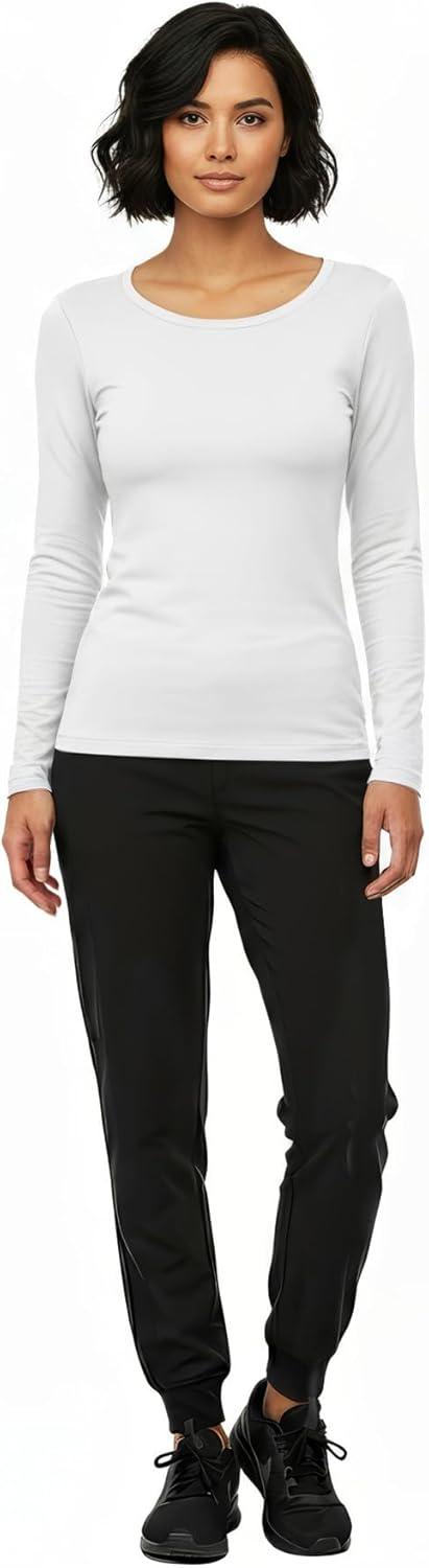 imageNatural Uniforms Womens Long Sleeve Underscrub TShirt Cotton Blend Scrub Base Layer for Nurses amp Medical ProfessionalsZ2pkwhtGry