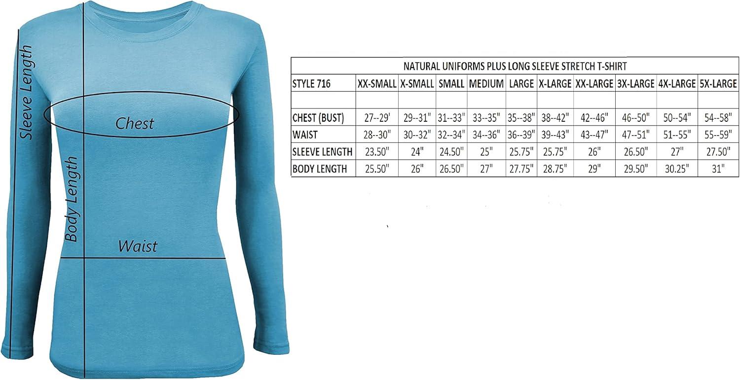 imageNatural Uniforms Womens Long Sleeve Underscrub TShirt Cotton Blend Scrub Base Layer for Nurses amp Medical ProfessionalsZ2pkwhtWht