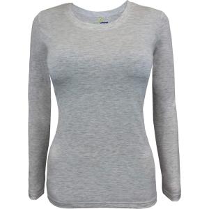 Natural Uniforms Women’s Long Sleeve Underscrub T-Shirt – Cotton Blend Scrub Base Layer for Nurses & Medical Professionals(Heather Charcoal)