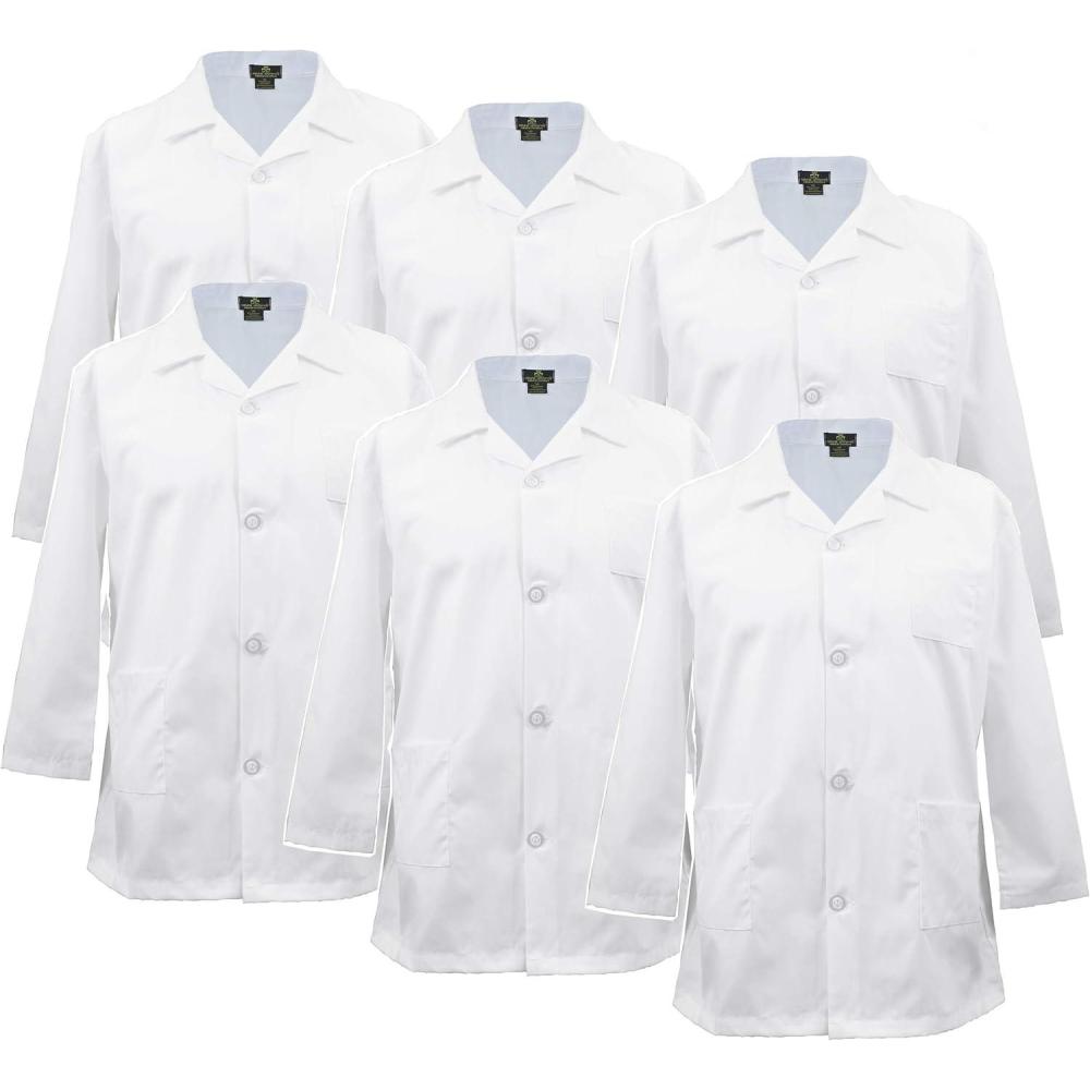 imageNatural Uniforms Childrens Unisex Lab Coat Costume Soft Fabric Multi Pack6pckwhite Size 7