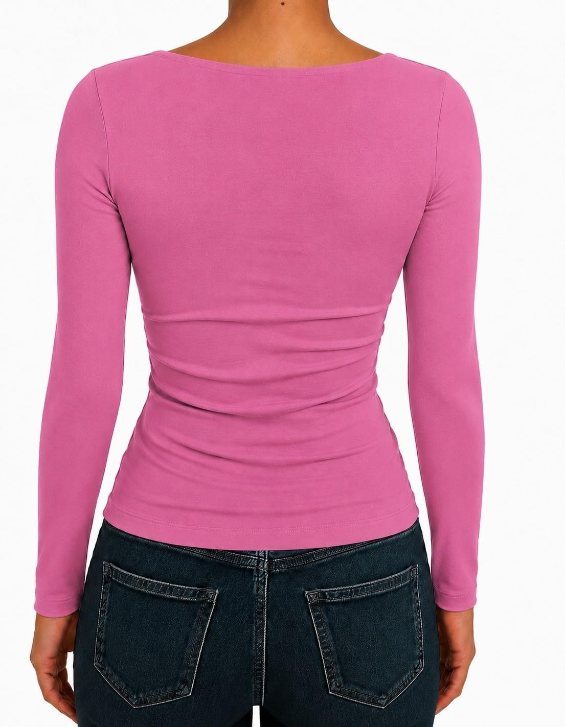 image:imageNatural Uniforms Womens Double Layer Square Neck TopChateau Rose