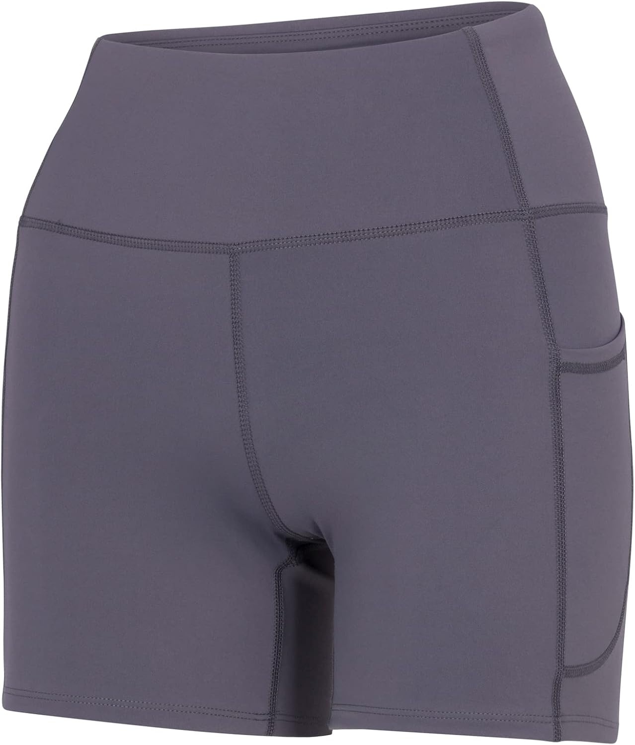 image:imageNatural Uniforms Womens High Waist Yoga Shorts with Tummy ControlCharcoal