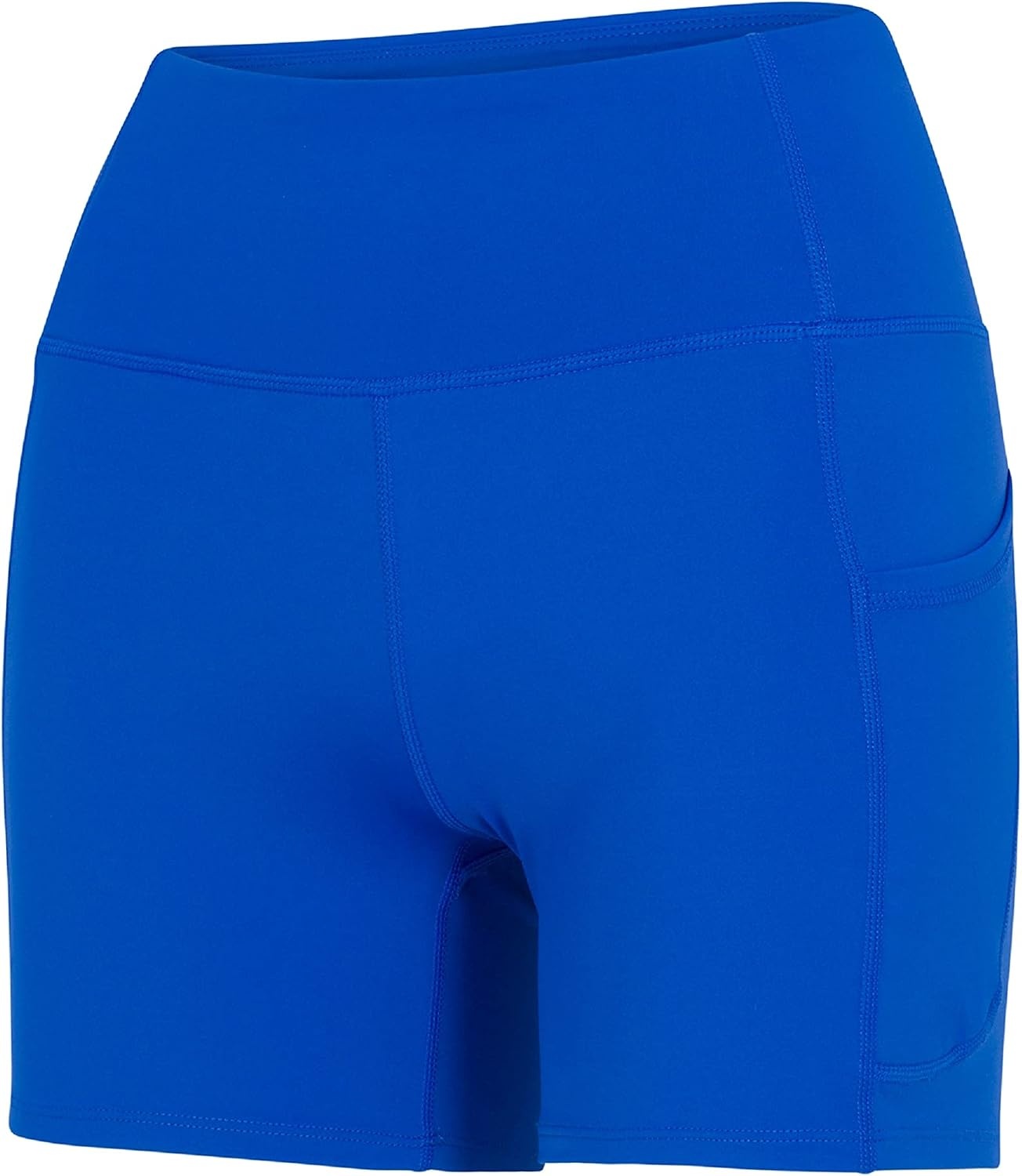 image:imageNatural Uniforms Womens High Waist Yoga Shorts with Tummy ControlTrue Royal Blue