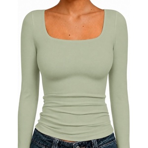 Natural Uniforms Womens Double Layer Square Neck Top(Sage)